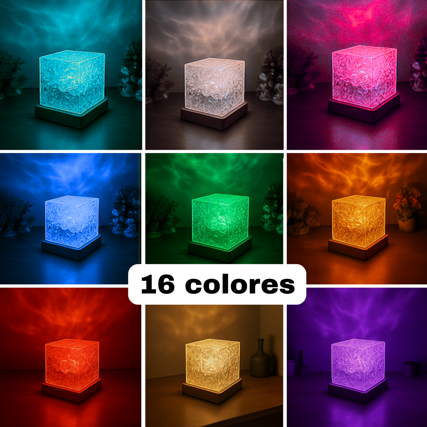 Lámpara Aurora Boreal, Efecto Agua LED Multicolor - Envío GRATIS a toda Colombia 🇨🇴