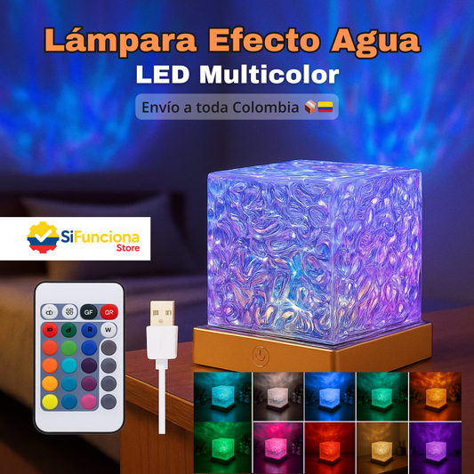 Lámpara Aurora Boreal, Efecto Agua LED Multicolor - Envío GRATIS a toda Colombia 🇨🇴